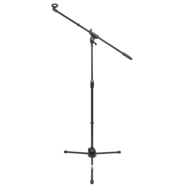6 Ft Pro Tripod Microphone Concert Musician DJ Stand With Boom and Mic Clip