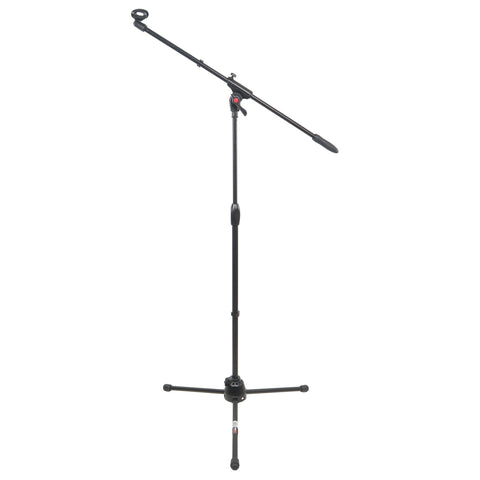 6 Ft Pro Tripod Microphone Concert Musician DJ Stand With Boom and Mic Clip