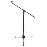 6 Ft Pro Tripod Microphone Concert Musician DJ Stand With Boom and Mic Clip