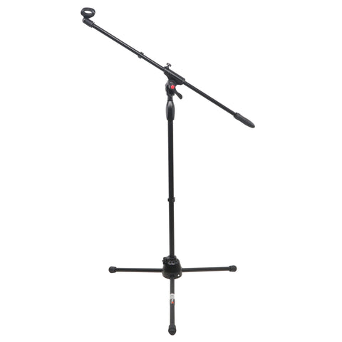6 Ft Pro Tripod Microphone Concert Musician DJ Stand With Boom and Mic Clip