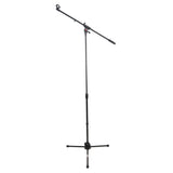 6 Ft Pro Tripod Microphone Concert Musician DJ Stand With Boom and Mic Clip