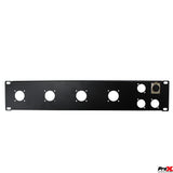 2U-4 XLR D +4 NL4 or NAC3 Unloaded Rack Panel
