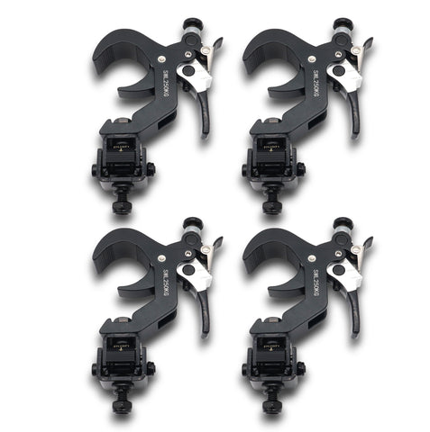 4 Quick 90º Folding XPress Trigger Truss Clamp Clamp Moving Head Adapters with Quick Press Trigger Truss 2 in. Black Finish