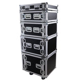 10U Rack Space ATA Style Flight Case 19 Inch Depth with 4" Casters