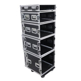10U Rack Space ATA Style Flight Case 19 Inch Depth with 4" Casters