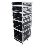 10U Rack Space ATA Style Flight Case 19 Inch Depth with 4" Casters