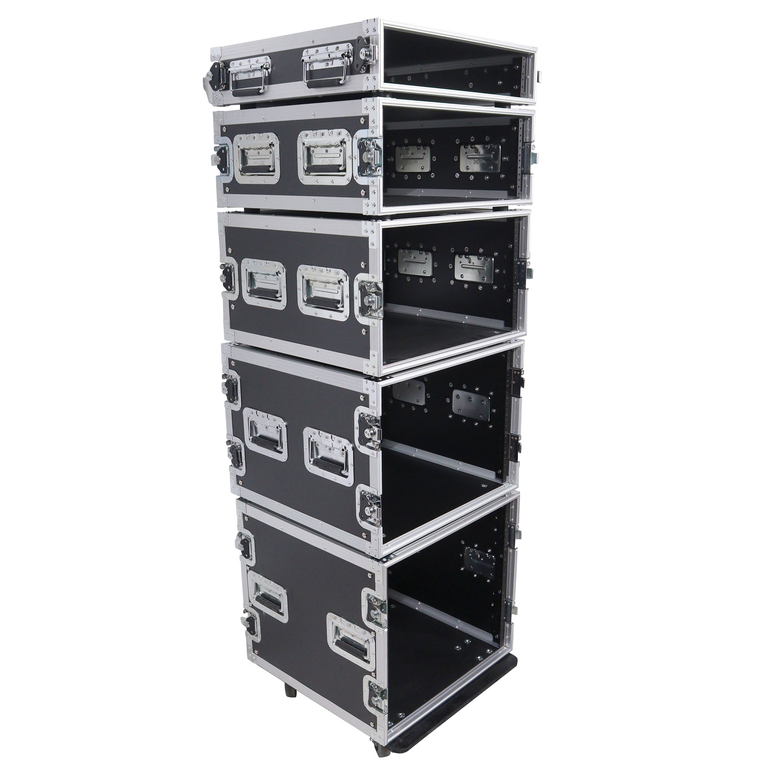 10U Rack Space ATA Style Flight Case 19 Inch Depth with 4" Casters