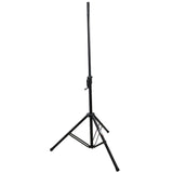 6' Ft Twin Pack Professional Telescoping Crank Speaker Stand Set with Carrying Bag Black Finish