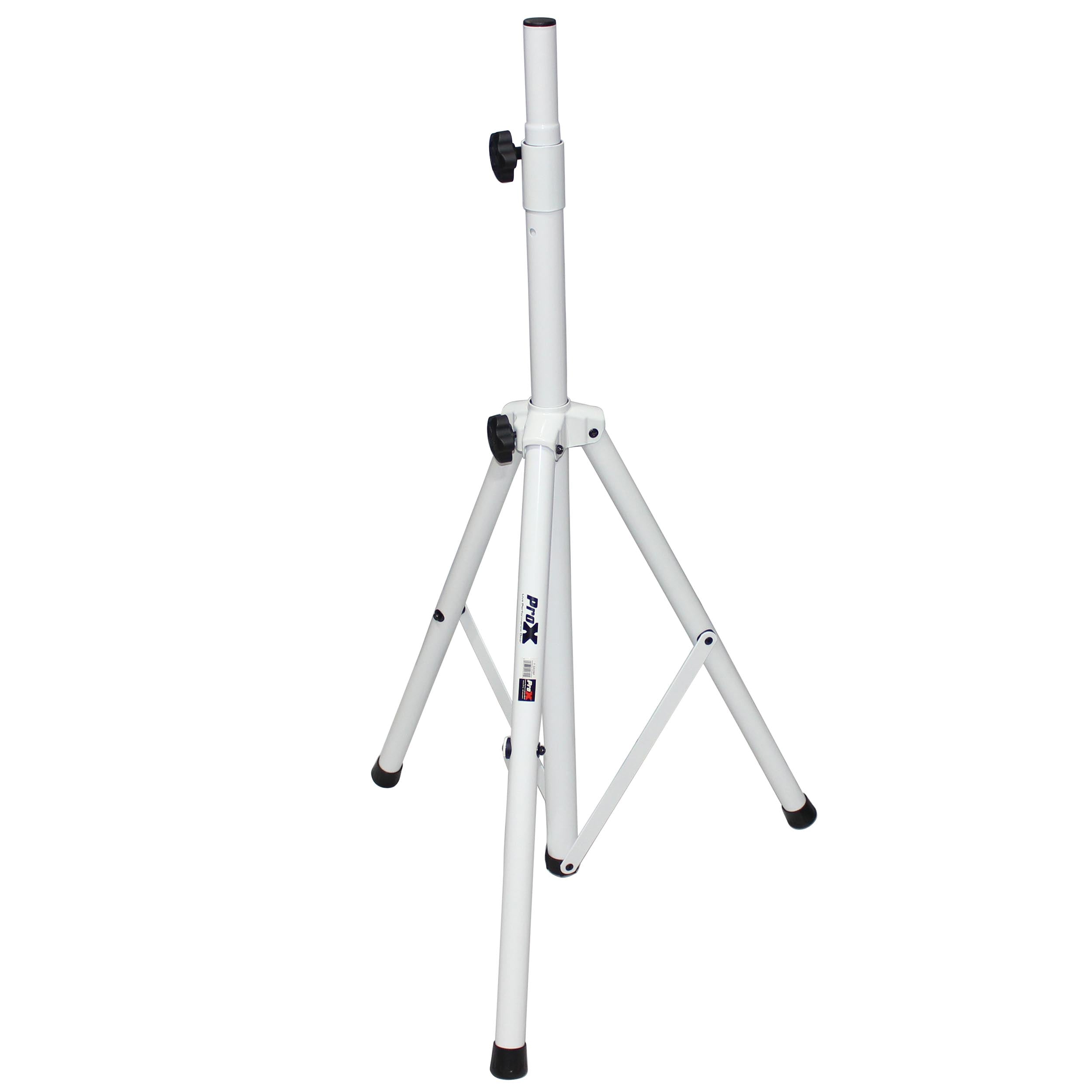 White Heavy-Duty All Metal Speaker Tripod Stand Set of 2, 4-7 ft. (44"-84") Cloud Series