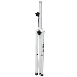 White Heavy-Duty All Metal Speaker Tripod Stand Set of 2, 4-7 ft. (44"-84") Cloud Series