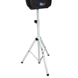 White Heavy-Duty All Metal Speaker Tripod Stand Set of 2, 4-7 ft. (44"-84") Cloud Series