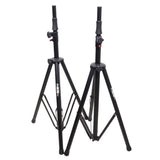 Set of 2 Pro Air-Powered tripod Speaker stand in Black w/ Carry Bag
