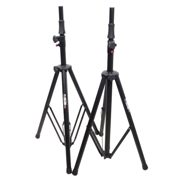 Set of 2 Pro Air-Powered tripod Speaker stand in Black w/ Carry Bag