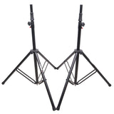 Set of 2 Pro Air-Powered tripod Speaker stand in Black w/ Carry Bag