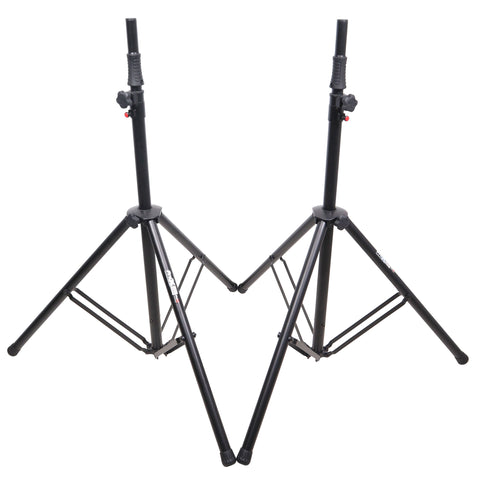 Set of 2 Pro Air-Powered tripod Speaker stand in Black w/ Carry Bag