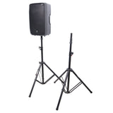 Set of 2 Pro Air-Powered tripod Speaker stand in Black w/ Carry Bag