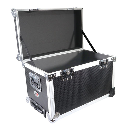 Rolling Utility Case W/ Retractable Handle and Low-Profile Recessed Wheels 17x24.5x15