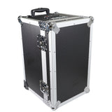 Rolling Utility Case W/ Retractable Handle and Low-Profile Recessed Wheels 17x24.5x15" Exterior For Cabales/100 LP Vinyl Records
