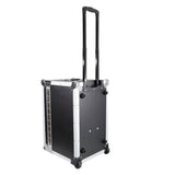 Rolling Utility Case W/ Retractable Handle and Low-Profile Recessed Wheels 17x24.5x15" Exterior For Cabales/100 LP Vinyl Records