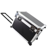 Rolling Utility Case W/ Retractable Handle and Low-Profile Recessed Wheels 17x24.5x15" Exterior For Cabales/100 LP Vinyl Records