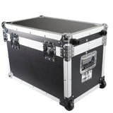 Rolling Utility Case W/ Retractable Handle and Low-Profile Recessed Wheels 17x24.5x15" Exterior For Cabales/100 LP Vinyl Records