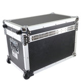Rolling Utility Case W/ Retractable Handle and Low-Profile Recessed Wheels 17x24.5x15" Exterior For Cabales/100 LP Vinyl Records