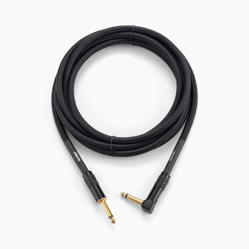 Production-Grade Braided Instrument Cable (Right Angle to Straight) 10 ft