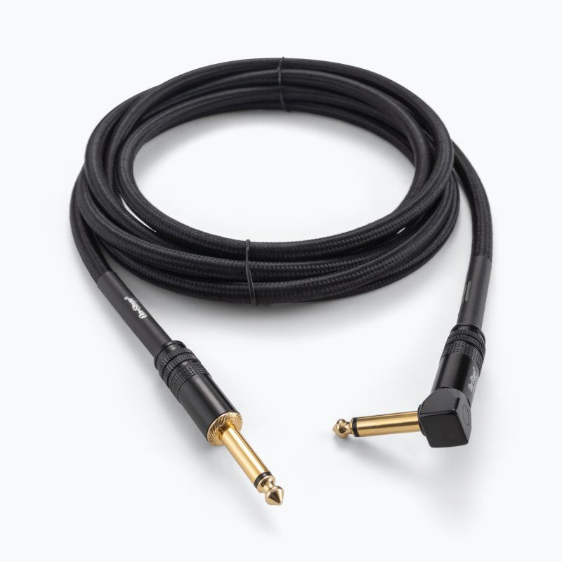 Production-Grade Braided Instrument Cable (Right Angle to Straight) 10 ft