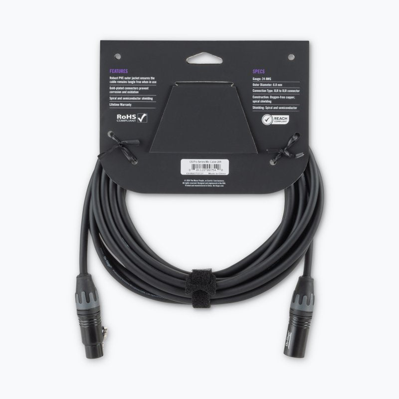 Production-Grade Microphone Cable (XLR to XLR) 20 ft