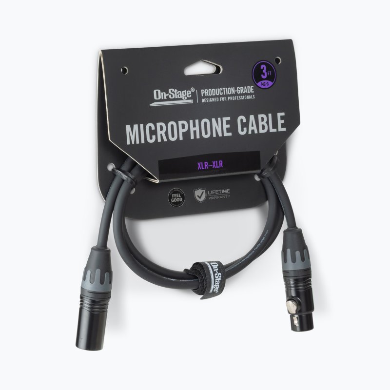 Production-Grade Microphone Cable (XLR to XLR) 3 ft
