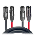 3' FT Dual Powerkon to XLR Dual Audio Combo Link Jumper Cable