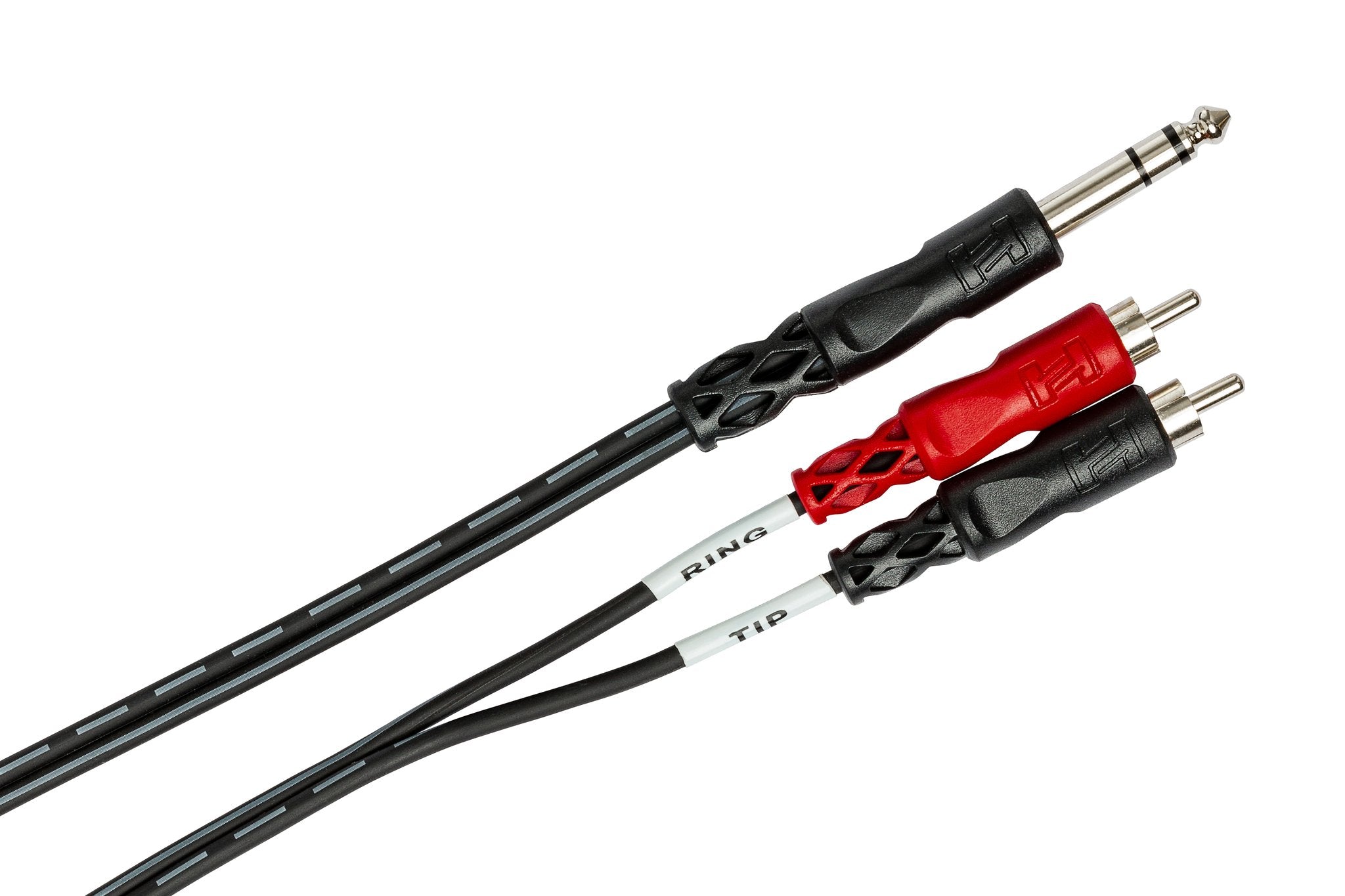 Insert Cable, 1/4 in TRS to Dual RCA - Angle