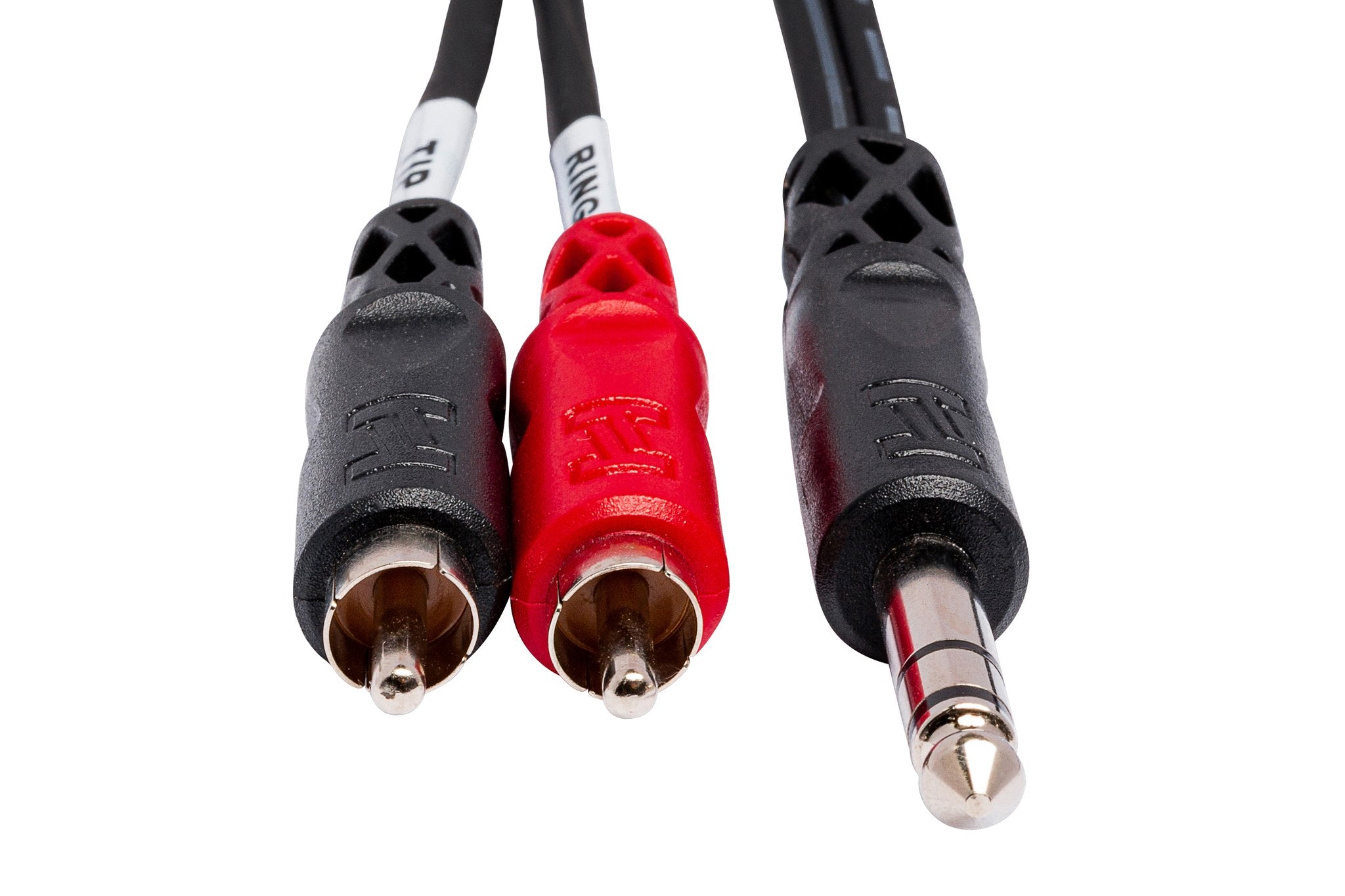 Insert Cable, 1/4 in TRS to Dual RCA - Front