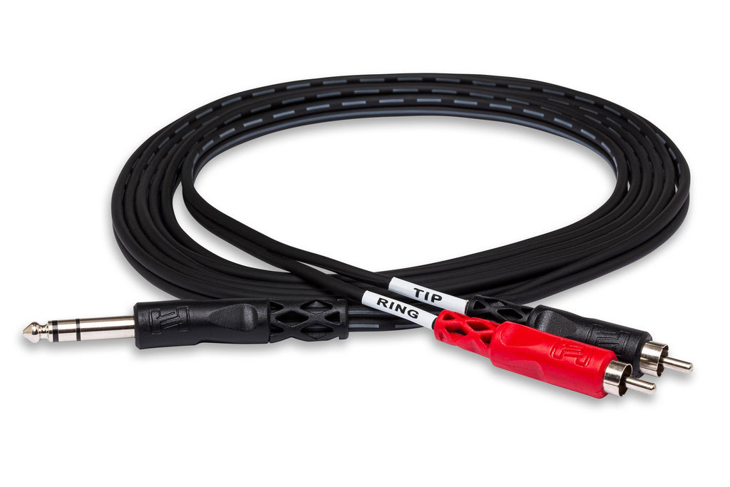 Insert Cable, 1/4 in TRS to Dual RCA - Full