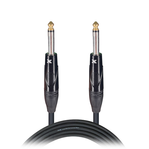 10' Ft. Unbalanced 1/4" TS-M to 1/4" TS-M High Performance Pro Audio Instrument Guitar Cable