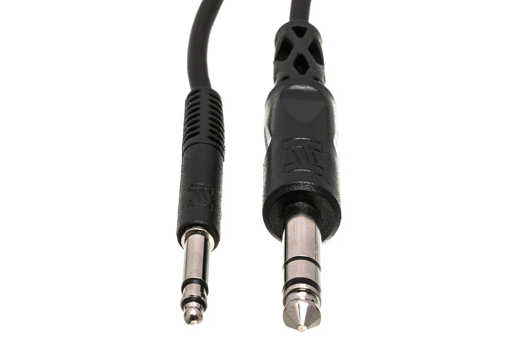Balanced Interconnect, TT TRS to 1/4 in TRS, 5 ft - Front