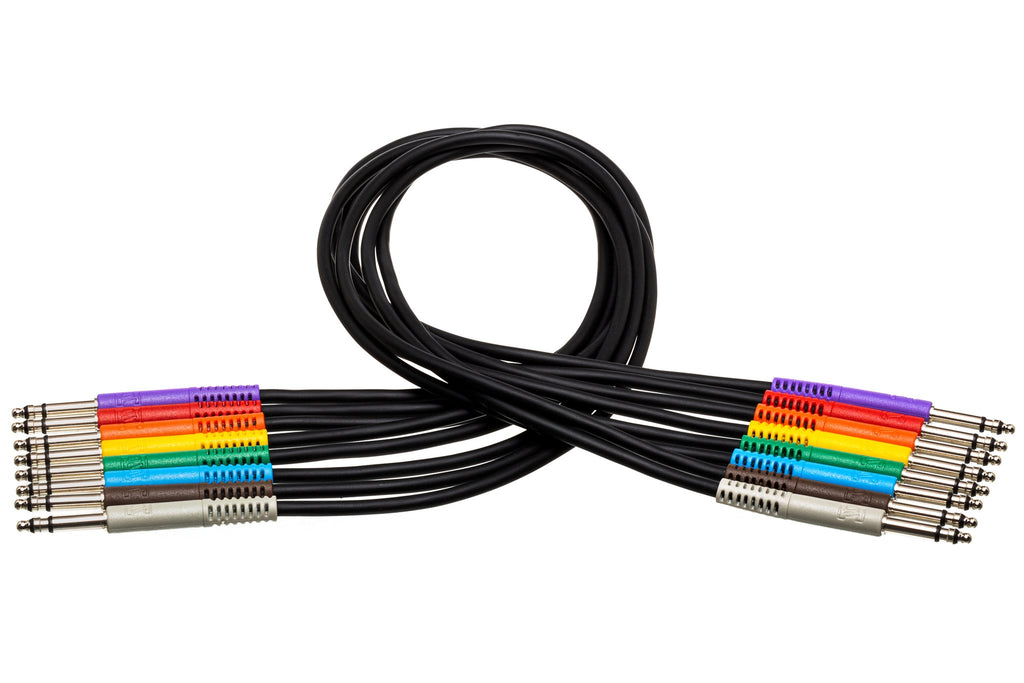 Balanced Patch Cables, TT TRS to Same, 1 ft - Pack