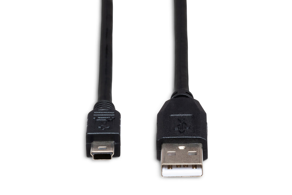 High Speed USB Cable, Type A to Mini B, 6 ft - Front