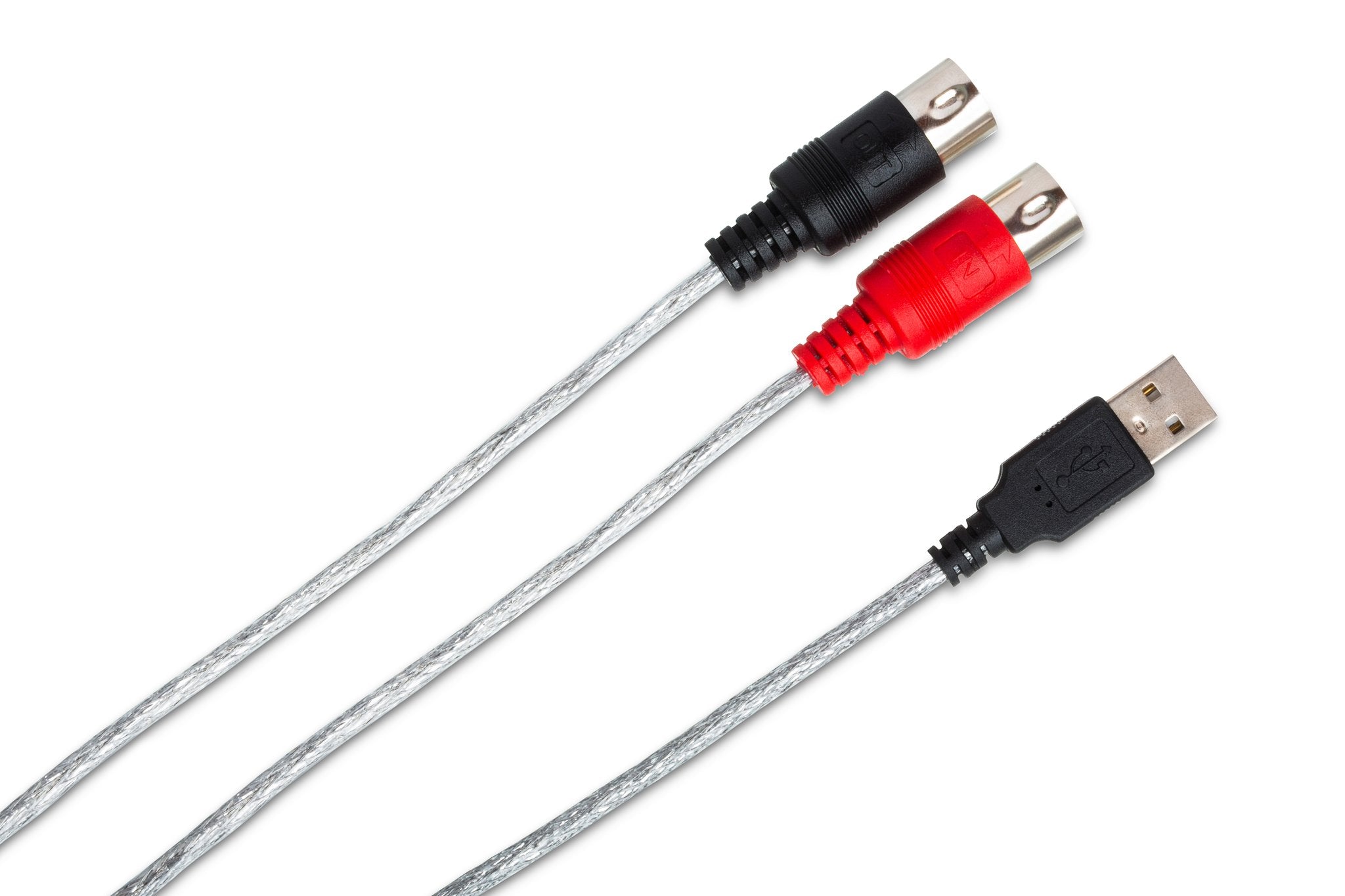 TRACKLINK MIDI to USB Interface, MIDI I/O to USB Type A, 6 ft - Angle