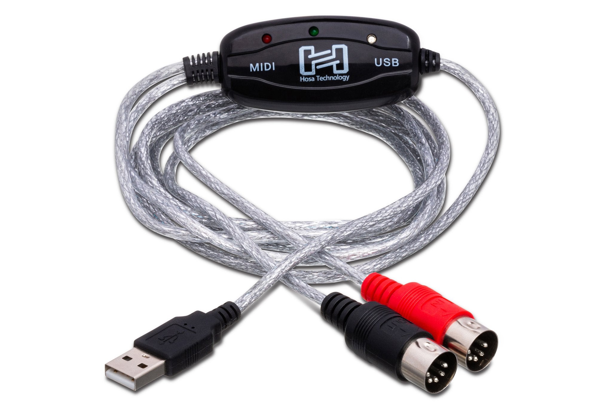 TRACKLINK MIDI to USB Interface, MIDI I/O to USB Type A, 6 ft - Full
