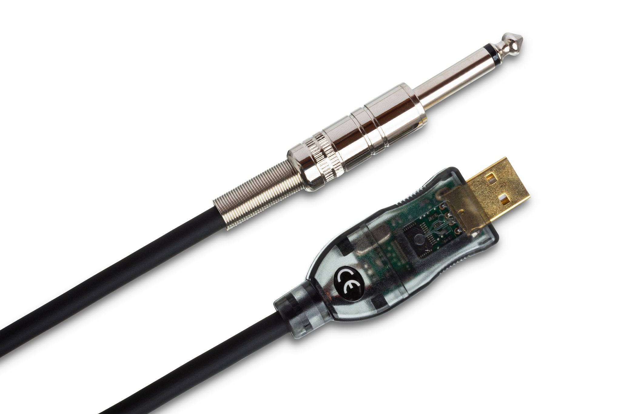 TRACKLINK Guitar to USB Interface, 1/4 in TS to USB Type A, 10 ft - Angle