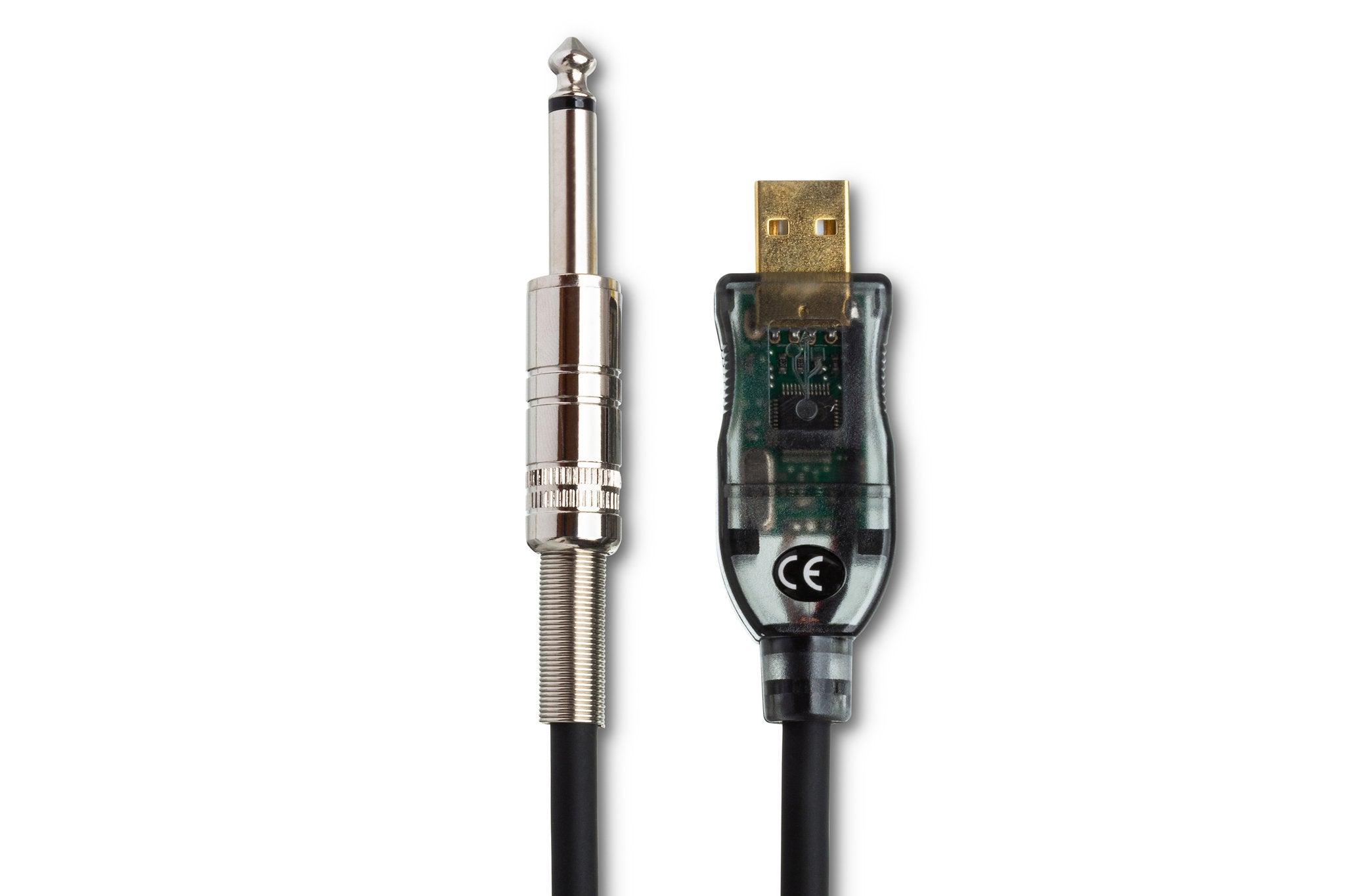TRACKLINK Guitar to USB Interface, 1/4 in TS to USB Type A, 10 ft - Connector