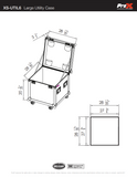 ATA Utility Flight Travel Heavy-Duty Storage Road Case with 4" in casters – 29.5"x29.5"x29" Exterior