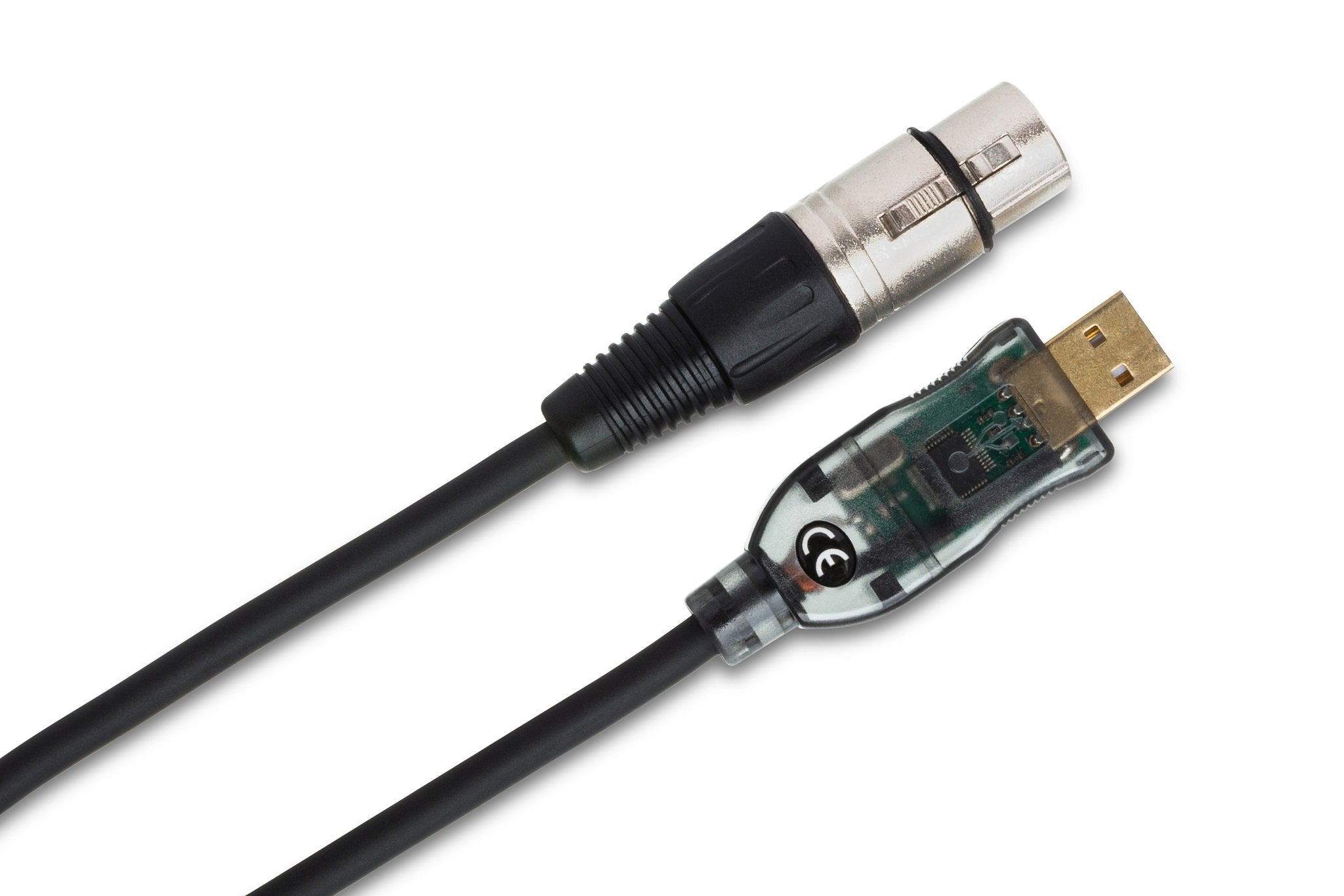 TRACKLINK Microphone to USB Interface, XLR3F to USB Type A, 10 ft - Angle