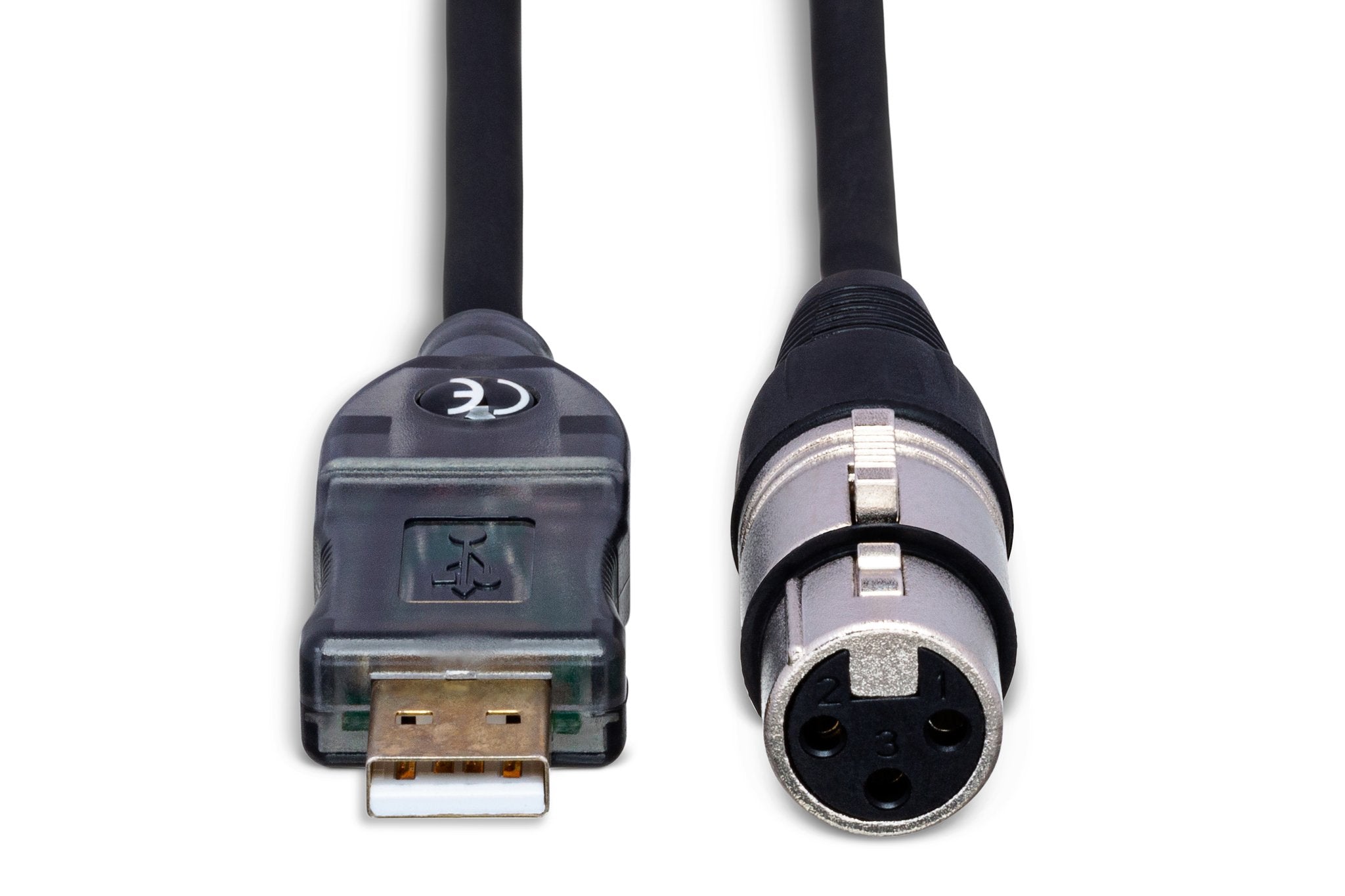 TRACKLINK Microphone to USB Interface, XLR3F to USB Type A, 10 ft - Front