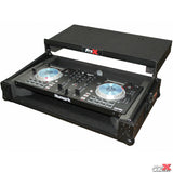 Flight Case for Numark MixTrack 3 Pro 3 and Platinum Digital Controller W-Laptop Shelf | Black on Black