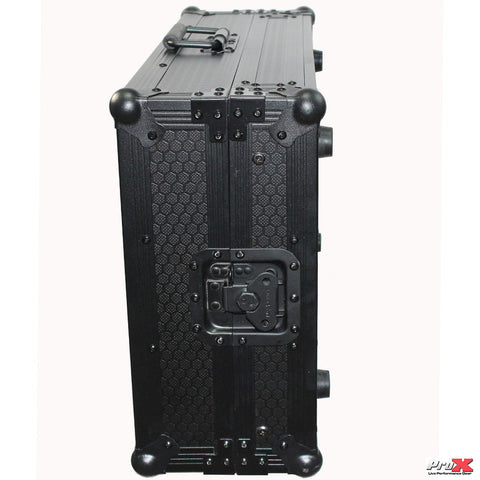 Flight Case for Numark MixTrack 3 Pro 3 and Platinum Digital Controller W-Laptop Shelf | Black on Black