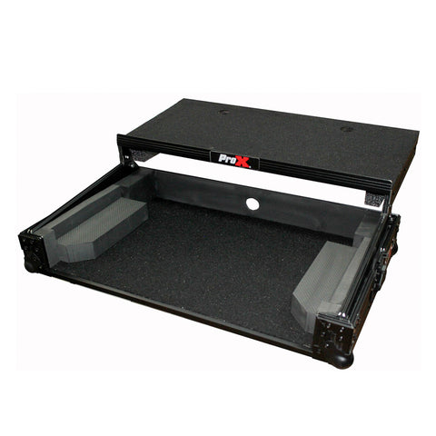Flight Case for Numark MixTrack 3 Pro 3 and Platinum Digital Controller W-Laptop Shelf | Black on Black