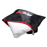 Vista DJ Booth Table Work Station with White Black Scrims and Carrying Bag White Frame