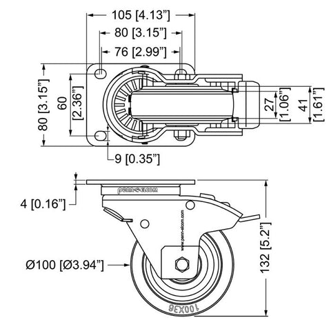 Penn-Elcom Automatic Braked Swivel 4
